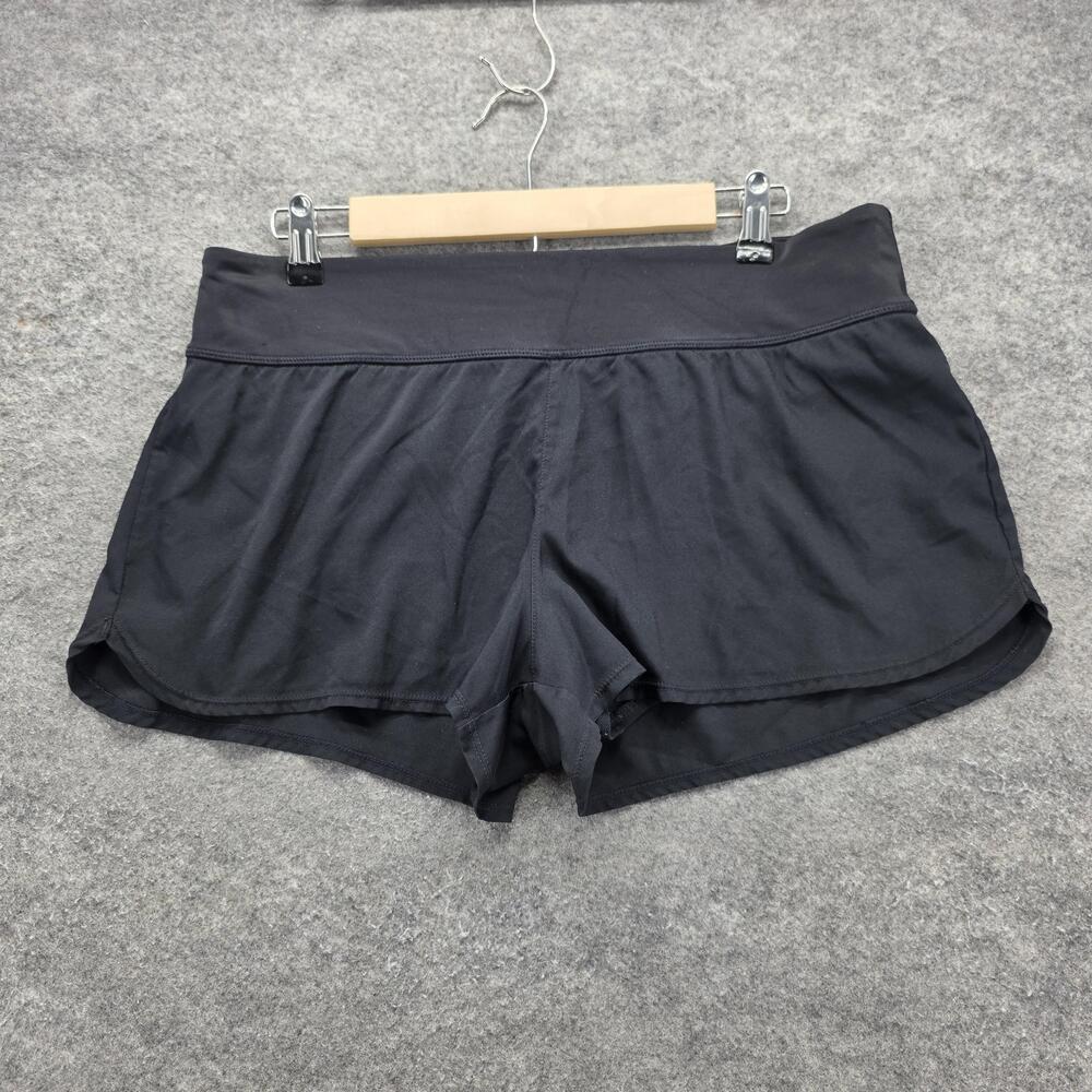 Nike Shorts Womens Large Black Lightweight Running Athletic Gym Pockets Logo